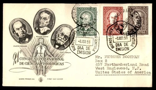 Mayfairstamps Argentina FDC 1959 International Congress of Physiological Science