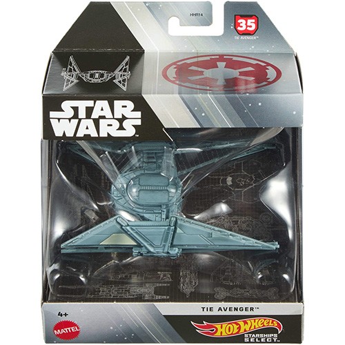 Mattel Hot Wheels Star Wars Starships Select - TIE AVENGER (JBG44) #35 - New