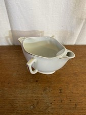 Saucière Double Ancienne EPV Gras & Maigre Porcelaine Blanche Vintage #C767