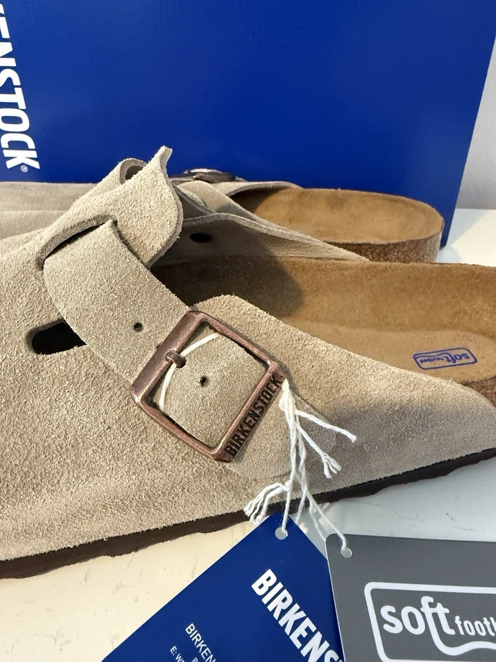 Birkenstock Boston Taupe Soft Footbed VL Clogs Size 37 - 45 Regular Width - Image 2 of 4