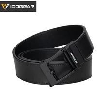 IDOGEAR Tactical 1.5" Leather Belt CCW Belt Metal Ratchet Adjustment Buckle Gear