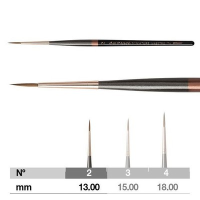 Da Vinci Miniature Maestro Series 70 Brush - Extra Pointed, Long Handle, Size 2