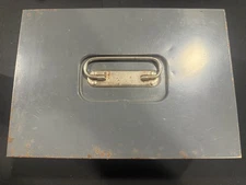 STEELMASTER Vintage Gray Cash Box - No Key and Removable Coin Tray