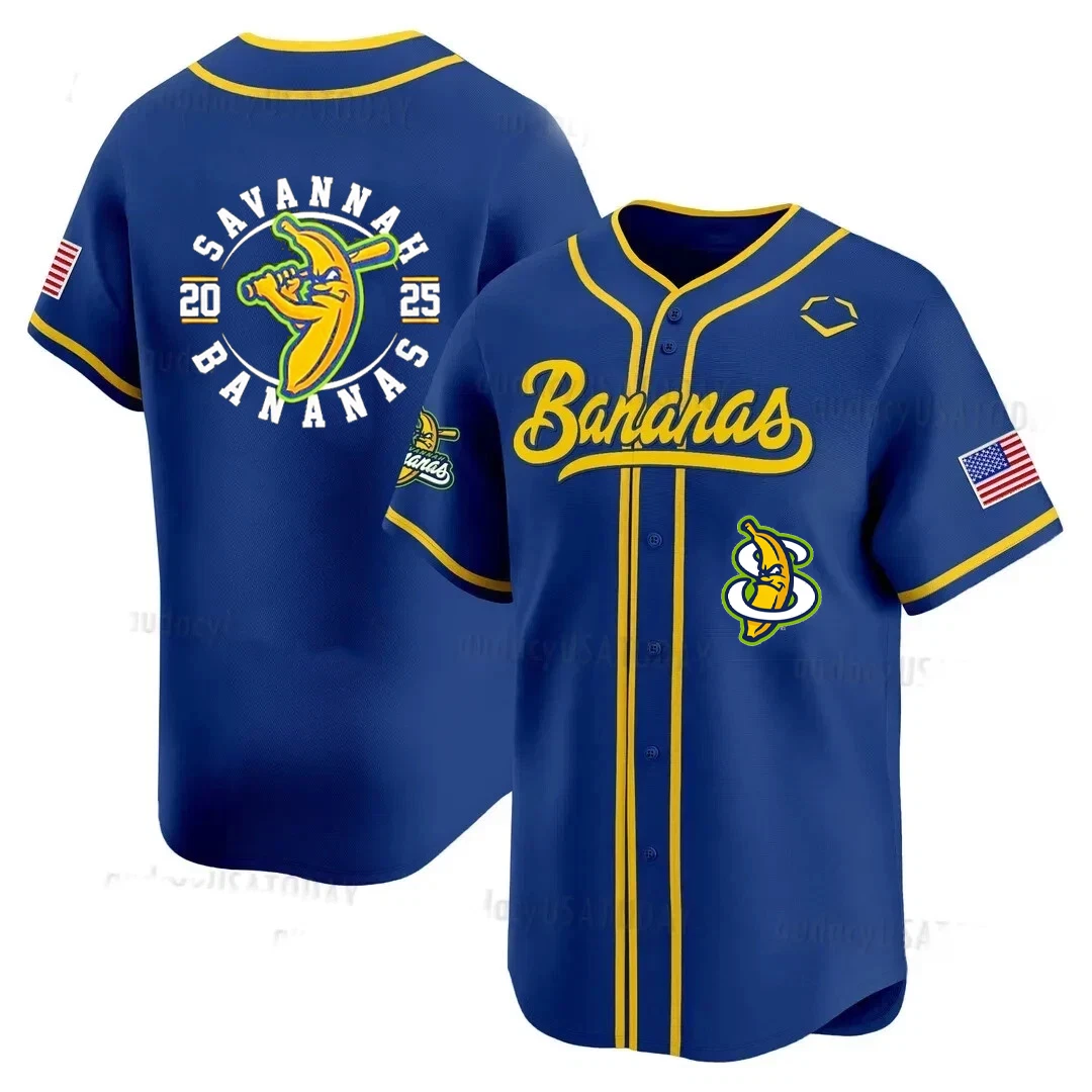 Savannah Banana Logo 2025 Baseball Jersey Adult Shirt All Size