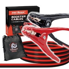 6 Gauge 12 Feet Heavy Duty Jumper Cables With Carry Bag For Easy Boosting
