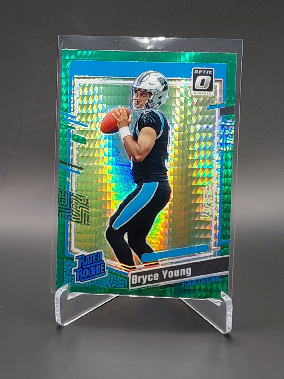 2023 Panini Donruss Optic - Rated Rookie Bryce Young #213 Green Hyper Prizm (RC)