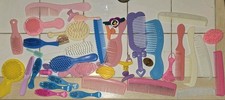 Barbie Other Doll Hair Brushes CLIPS Combs Assorted Lot Of 40 1990 s Vintage