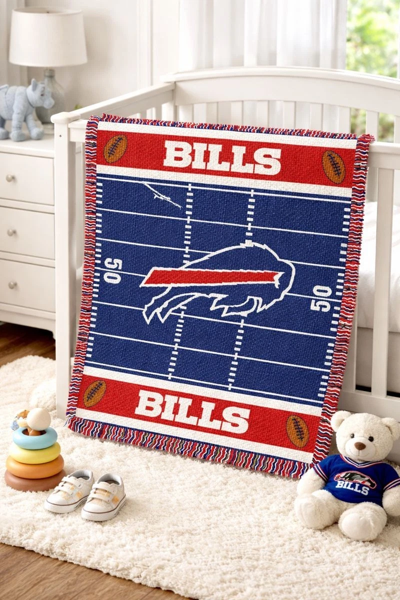 football Buffalo Bills Baby Throw Blanket – Soft Woven Crib & Couch Blanket