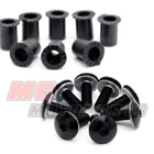 M5 x 15mm Black Windscreen Bolts Wellnut Washer x8 For Universal Motorcycle