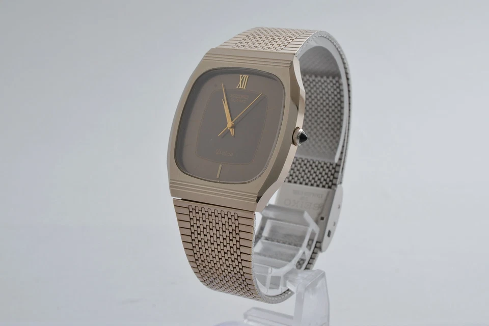 Vintage [NEAR MINT] SEIKO Dolce 5931-5450 Gold Tank Quartz Mens Watch From JAPAN - Image 3 of 4