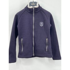 Horze Zip Up Fleece Lined Sweater Youth 11/12 Navy Blue Horses Coastal Preppy