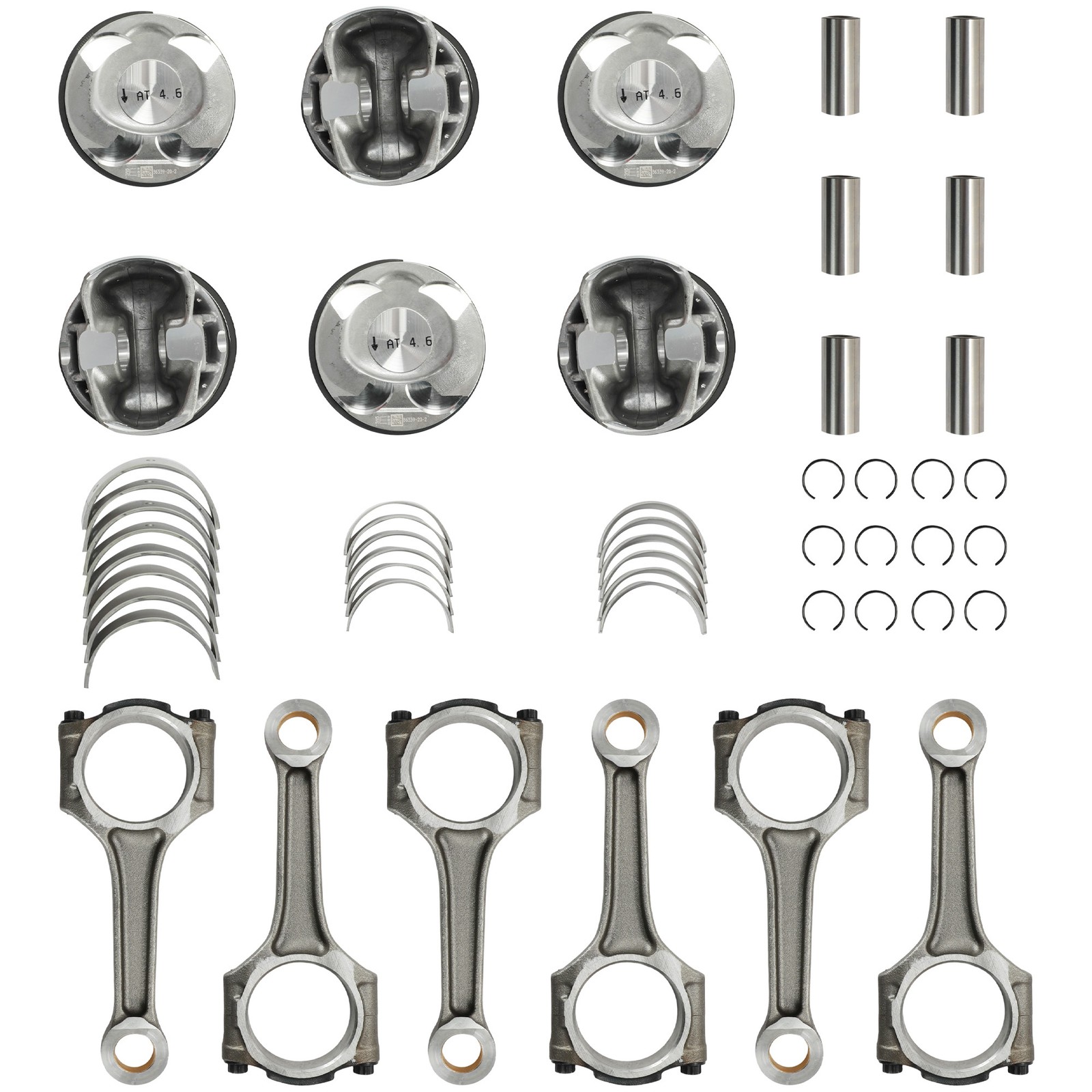 Engine Rebuild Kit Crankshaft Bearings Piston Kit For Maserati Levante 3.0L V6