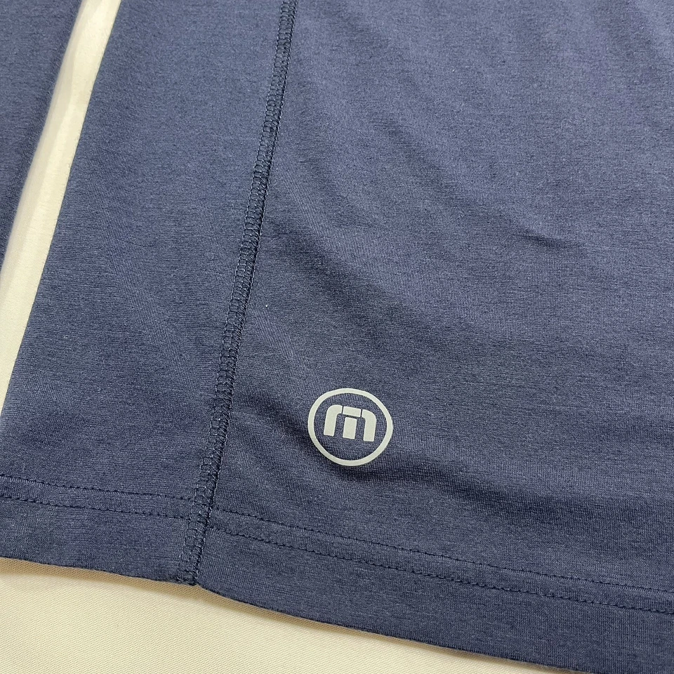 Camisa Pullover de Golf Travis Mathew 1/4 Cremallera Para Hombres XL Azul Elastizada Rendimiento -Logo Foto 2 de 4