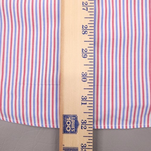 Brooks Brothers Shirt Mens 16 32/33 Red Blue White Striped 346 Non-Iron Cotton - Picture 10 of 13