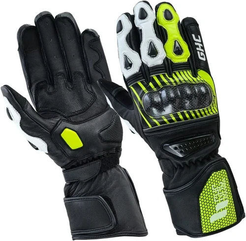 Leather Motorbike Gloves for Men and Women, Full Finger XL