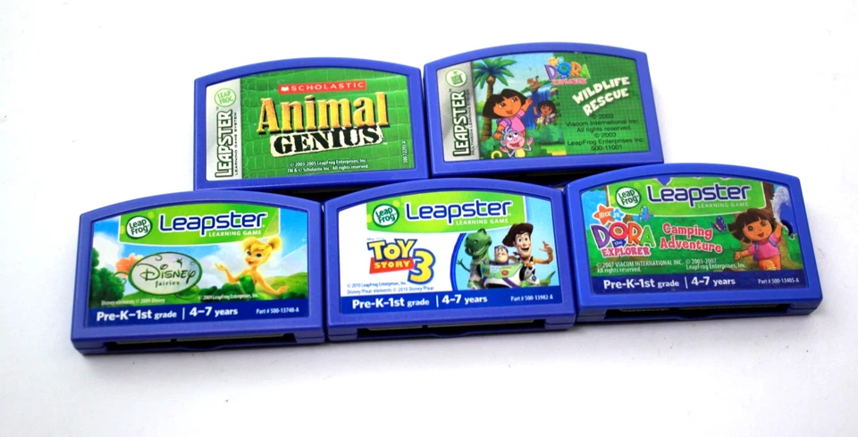 5 Leapster LP Dora - Toy Story 3 - Disney Fairies - Animal Genius - Working - Image 2 of 4