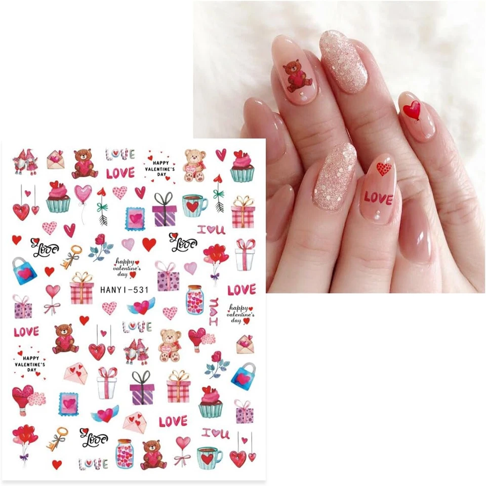 Nagelsticker Weihnachten 10 Blatt Schneeflocke Winter Süß Nageldesign - Bild 3 von 4