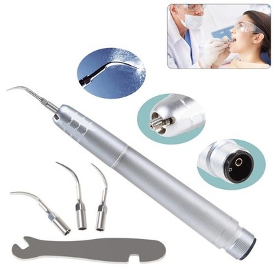 1 Set Dental Ultrasonic 2-Holes Air Perio Scaler Hygienist Handpiece With 3 Tips