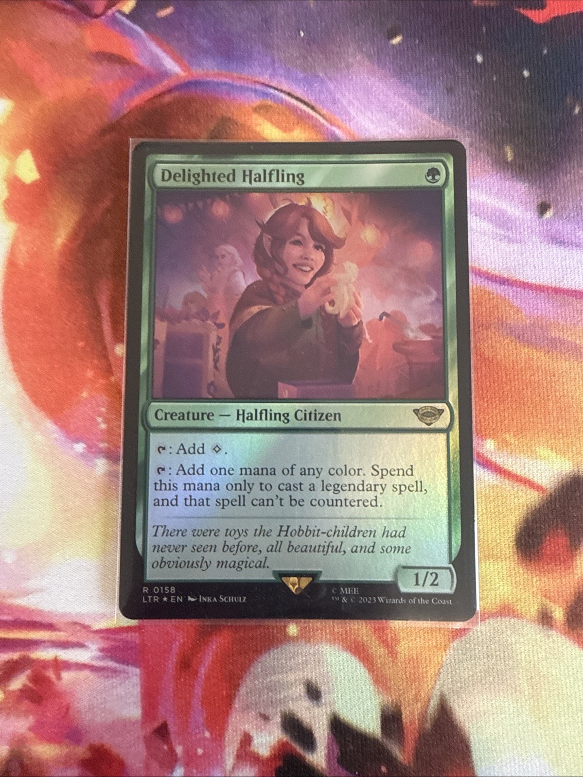 Delighted Halfling #158 (Foil) Lord of the Rings MTG NM