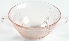 Hazel-Atlas Royal Lace Pink Cream Soup Bowl 19854
