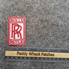 Vintage Rolls Royce Patch Car Auto 80s Automobile Red F3