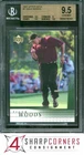2001 UPPER DECK GOLF #1 TIGER WOODS RC ROOKIE HOF BGS 9.5