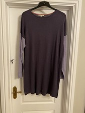 White Stuff Fine Knitted Dress Dark Purple Size 18