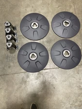 Take Off 22.5in SET OF 4 FlowBelow Aero Wheel Covers Black With Brackets READ