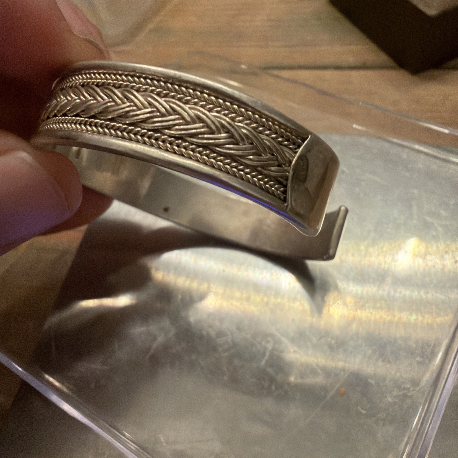 925 Celtic Knot solid Silver Cuff Bracelet Bangle… - image 3