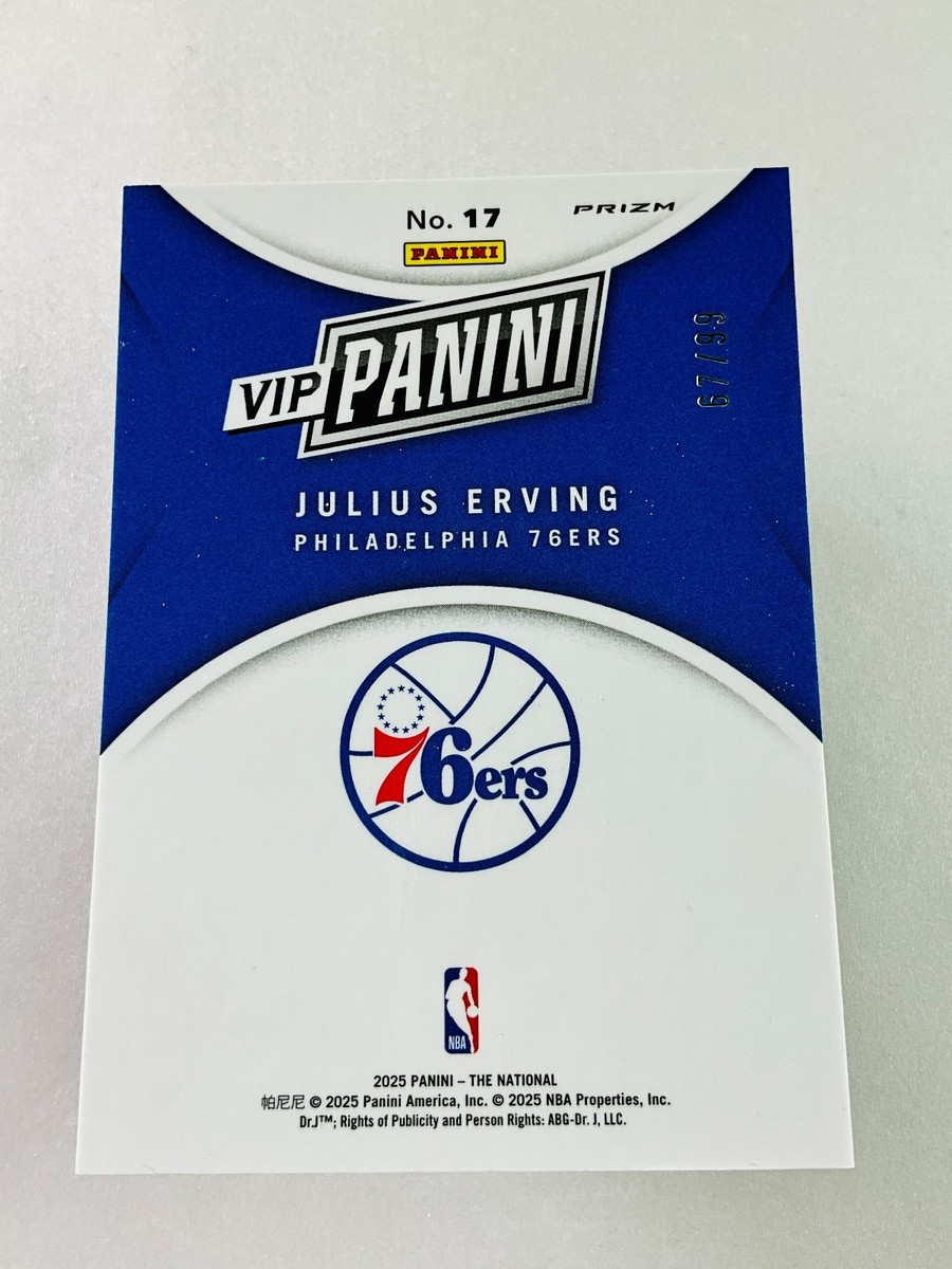 その他 Panini Prizm NBA Champions Julius Erving 2025 Panini The National Julius Erving VIP Red Cracked Ice Prizm