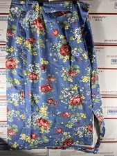 Vintage 90s Vivaldi Jeanswear Skirt Sz 14 Floral Wrap USA Hippie BOHO Festival