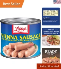 24 Cans of Vienna Sausage in Savory Chicken Broth - Fully Cooked & Keto Friendly
