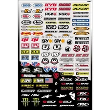 Factory Effex - 10-68014 - Sponsor Stickers, Micro Kit