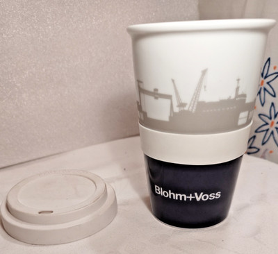 Tasse - Kaffeebecher  Blohm +Voss - Dock 10- Dock 11 - Werft Hafen Hamburg