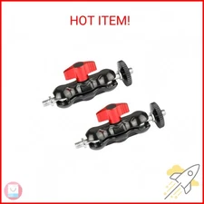 CAMVATE Universal Magic Arm with with Dual Ball Heads(Red,2 Pieces) - 2079