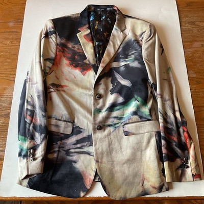 Men s Floral Blazer Single Breasted Suit Jacket Emporio Armani Italy