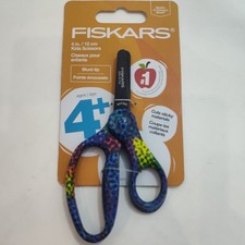 Fiskars 5" Kids Scissors  Blunt-Tip Ages 4 Multicolor Safety-Edge Blade Rainbow