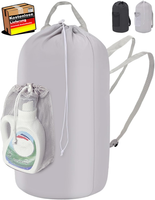 GroßEr Faltbarer WäSchekorb Mit Schultergurt FüR Reisen Und Bad, 95L, Nylon