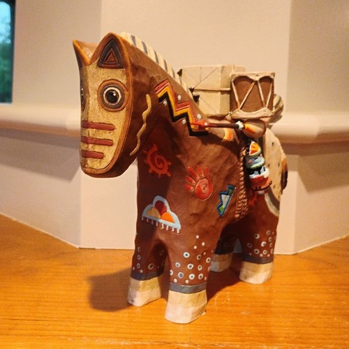 Robert Shields Storyteller Horse Figurine Large 7" Tall Resin Southwest Western