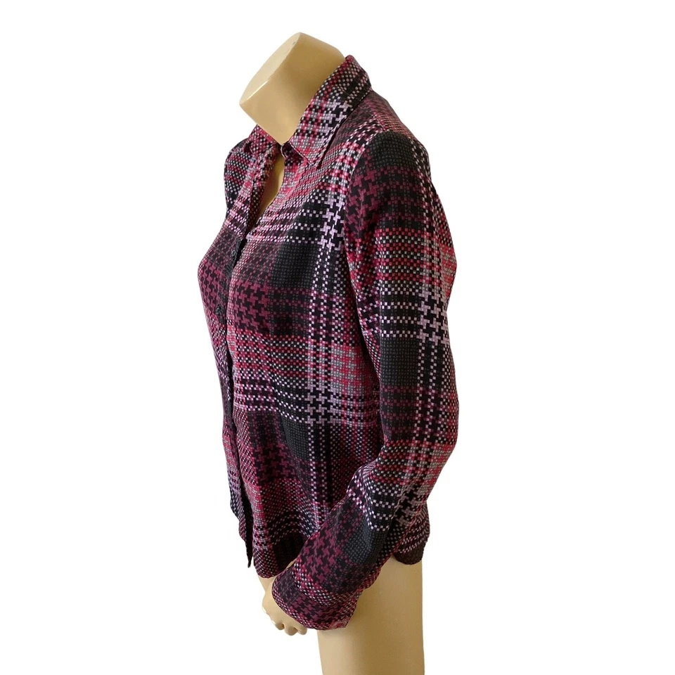 Camisa BLANCA STAG Mujer Talla Pequeña (4/6) Manga Larga Botón Cuello Frontal Foto 2 de 4