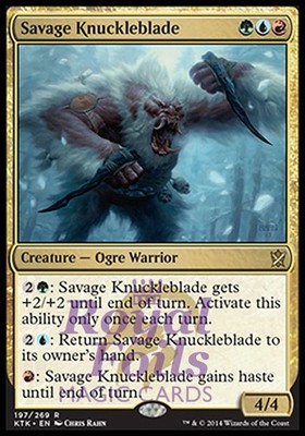 Savage Knuckleblade 1x FOIL MTG KTK Khans of Tarkir Rare MINT green blue red