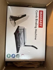 Makeasy Comb Binding Machine for A4 A5 Letter, 21-Hole 450 Sheet with Combs