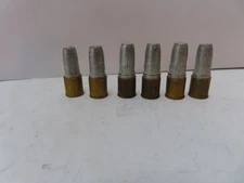 6 Hubley Remington 36 two piece brass and metal bullet