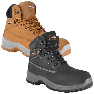 Titan Holton S3 Sicherheit Stiefel Herren Damen Nubukleder Stahl Zeh Mittelsohle