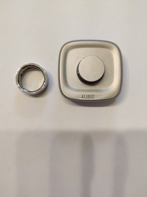 Oura Ring Gen 4 Brushed Silver, Size 10, Smart Ring with Charger