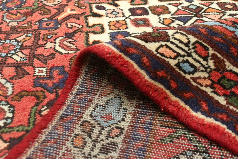 Alfombra oriental vintage anudada a mano alfombra tradicional de lana de 3'2" x 4'9" Foto 4 de 4