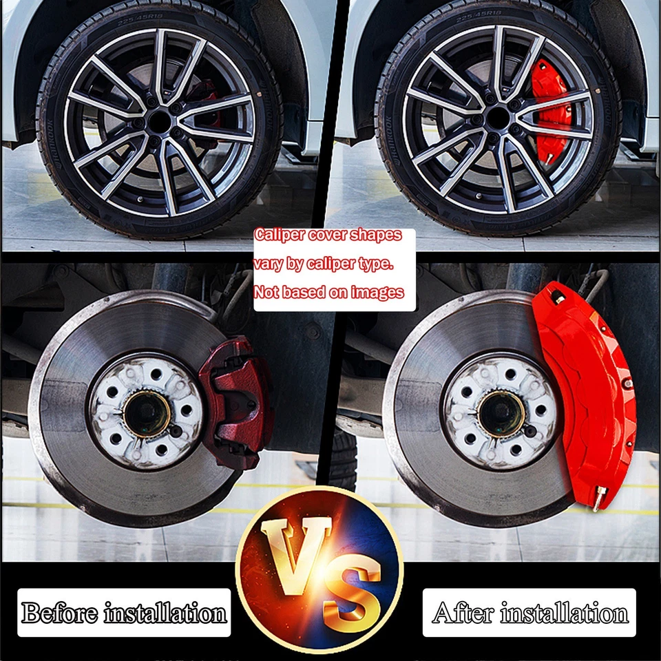 Cubierta de pinza de freno de coche de aluminio 4 piezas para accesorios MERCEDES BENZ Clase E Foto 4 de 4