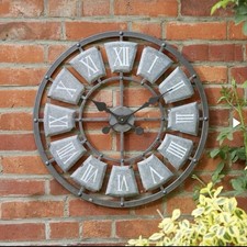 Lincoln wall clock antique vintage aged rusted look indoor outdoor clock 