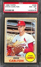 1968 TOPPS #408 Steve Carlton PSA 8 NM-MT 14250478 