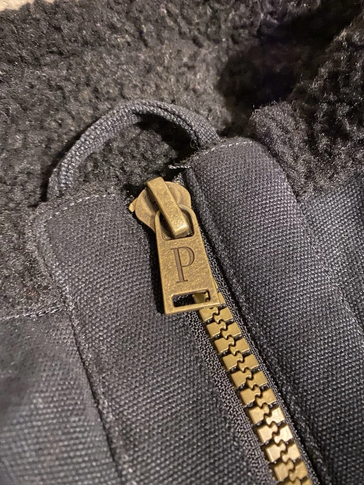 Pendleton Men's Ridgeline Olive Camp Stripe Fleece Full-Zip Vest Small - Image 3 of 4